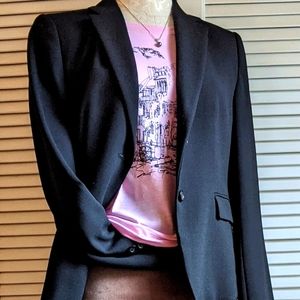 Timeless Crepe Wool black blazer by J.Crew